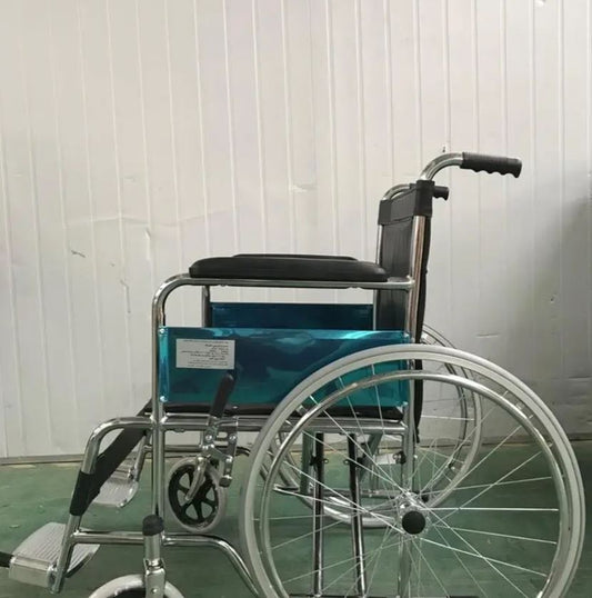 Chrome plated wheel chair