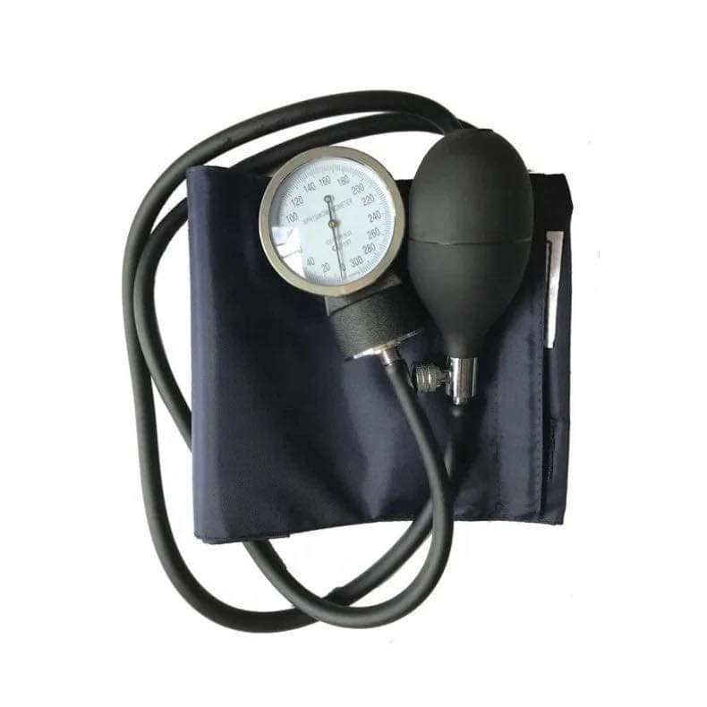 Sphygmomanometer with stethoscope