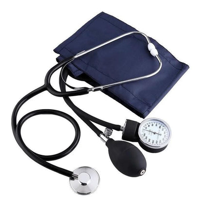 Sphygmomanometer with stethoscope