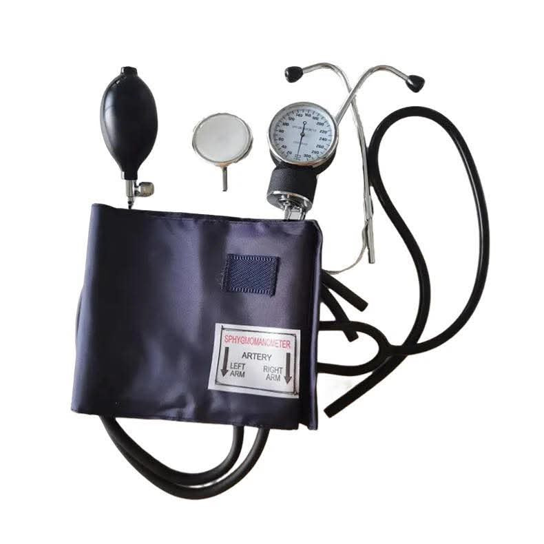 Sphygmomanometer with stethoscope