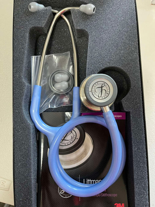 MIS-ENGRAVED Littmann Classic III Stethoscope Pearl Pink, Ceil Blue, Black matte, Black smoke, Lavander