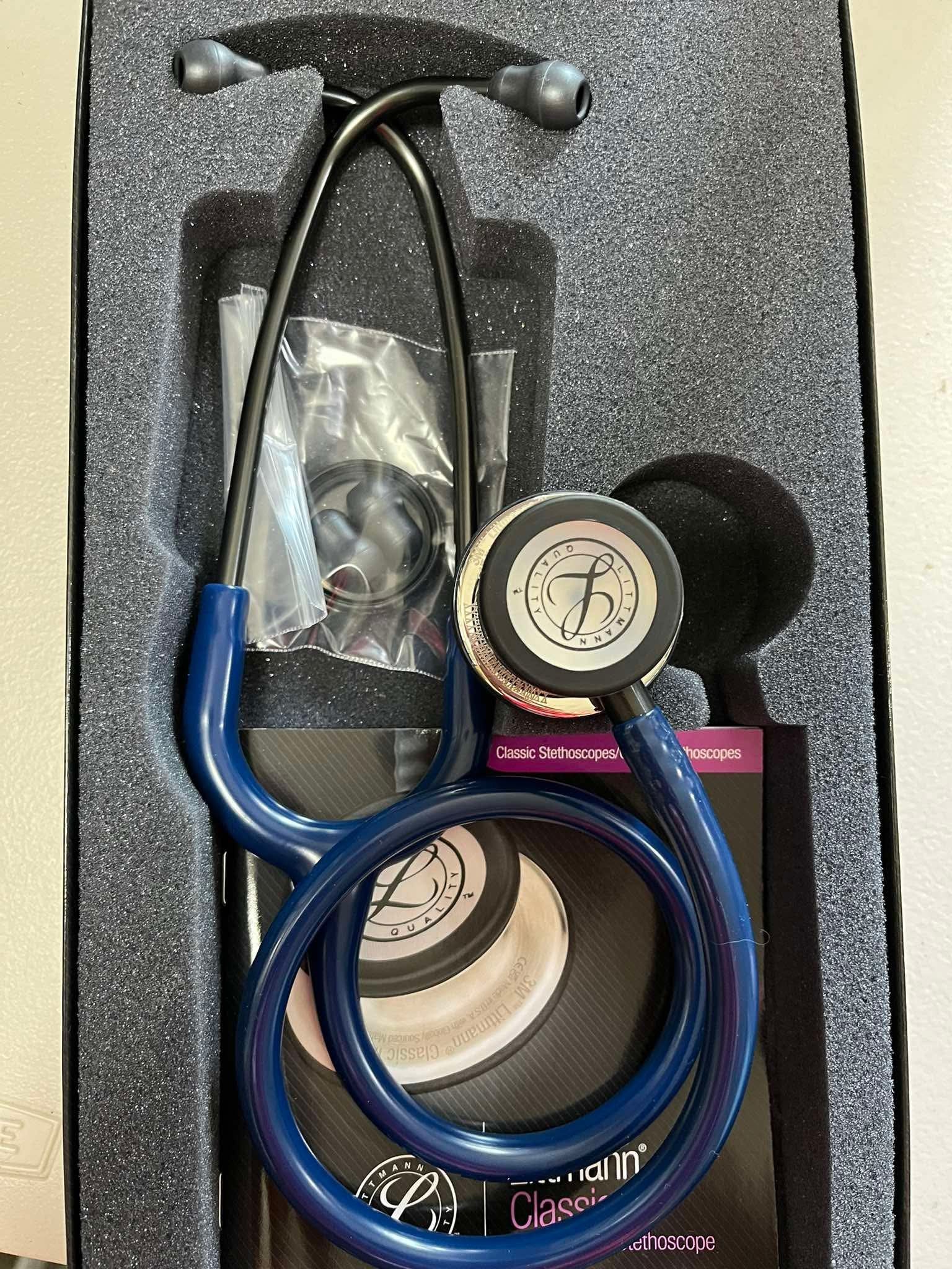 Littmann Pediatric Stethoscope Engraving MIS-ENGRAVED Littmann Classic III Stethoscope - Navy | MedSuppliesPH